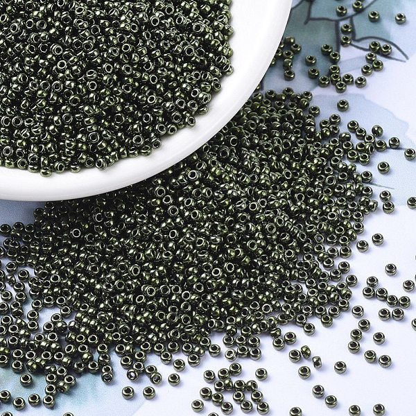 PandaHall MIYUKI Round Rocailles Beads, Japanese Seed Beads, 11/0, Metallic Colours, (RR459) Metallic Olive, 2x1.3mm, Hole: 0.8mm, about..., Green
PandaHall MIYUKI Round Rocailles Beads, Japanese Seed Beads, 11/0, Metallic Colours, (RR459) Metallic Olive, 2x1.3mm, Hole: 0.8mm, about..., Green