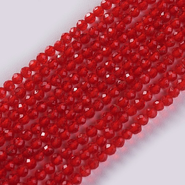 PandaHall Glass Beads Strands, Faceted, Round, Red, 2x2mm, Hole: 0.4mm, about 193~197pcs/strand, 14.17 inch~15.51 inch(36~39.4cm) Glass...
PandaHall Glass Beads Strands, Faceted, Round, Red, 2x2mm, Hole: 0.4mm, about 193~197pcs/strand, 14.17 inch~15.51 inch(36~39.4cm) Glass...