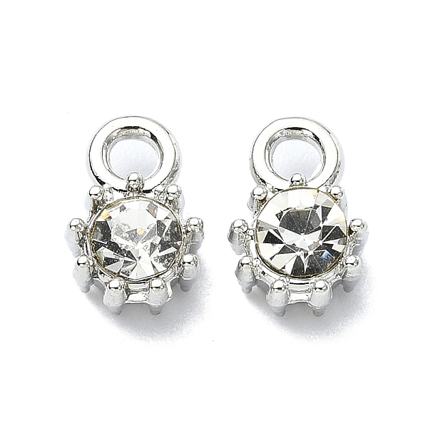 PandaHall Rack Plating Alloy Rhinestone Charms, Flat Round, Platinum, 8x5x3.5mm, Hole: 2mm Alloy Flat Round Clear
PandaHall Rack Plating Alloy Rhinestone Charms, Flat Round, Platinum, 8x5x3.5mm, Hole: 2mm Alloy Flat Round Clear