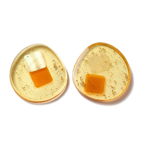 PandaHall Transparent Resin Cabochons, with Shell and Gold Foil Inside, Flat Round, Dark Orange, 32.5~33x30x4~4.5mm Resin Flat Round
PandaHall Transparent Resin Cabochons, with Shell and Gold Foil Inside, Flat Round, Dark Orange, 32.5~33x30x4~4.5mm Resin Flat Round