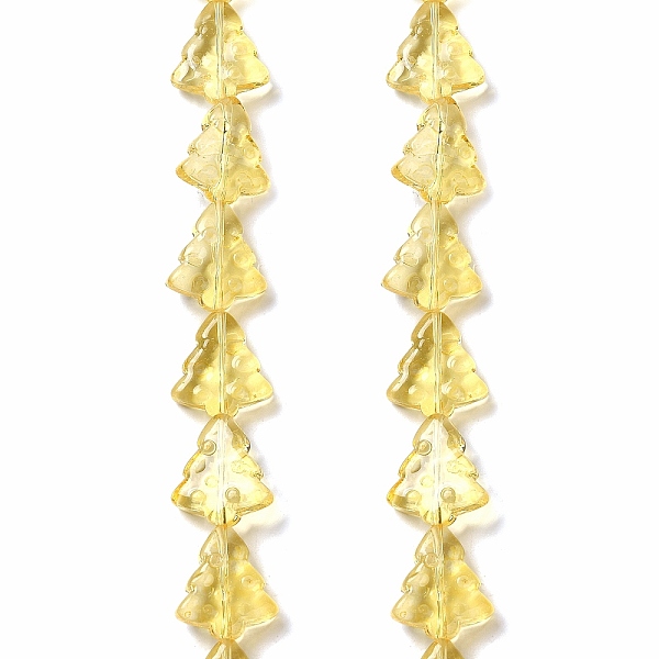 PandaHall Transparent Glass Bead Strands, Christmas Trees, Yellow, 15.5~16x14.5~15x4.5~5mm, Hole: 1mm, about 40pcs/strand, 25.20~25.59...
PandaHall Transparent Glass Bead Strands, Christmas Trees, Yellow, 15.5~16x14.5~15x4.5~5mm, Hole: 1mm, about 40pcs/strand, 25.20~25.59...