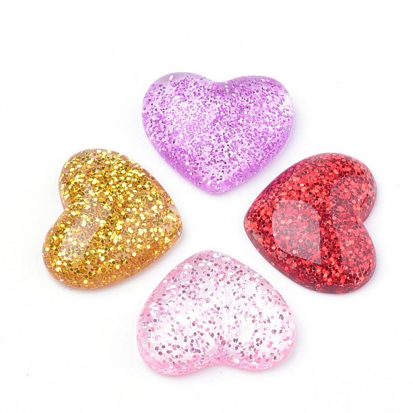 PandaHall Resin Cabochons, with Glitter Powder, Heart, Mixed Color, 14x16x5mm Resin Heart Multicolor
PandaHall Resin Cabochons, with Glitter Powder, Heart, Mixed Color, 14x16x5mm Resin Heart Multicolor