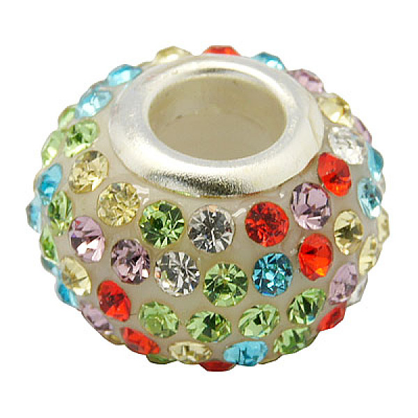 PandaHall Resin Rhinestone Beads, with Silver Color Brass Double Cores, Grade A, Rondelle, Colorful, 10x7mm, Hole: 2.5mm Resin+Rhinestone..., Multicolor
PandaHall Resin Rhinestone Beads, with Silver Color Brass Double Cores, Grade A, Rondelle, Colorful, 10x7mm, Hole: 2.5mm Resin+Rhinestone..., Multicolor
