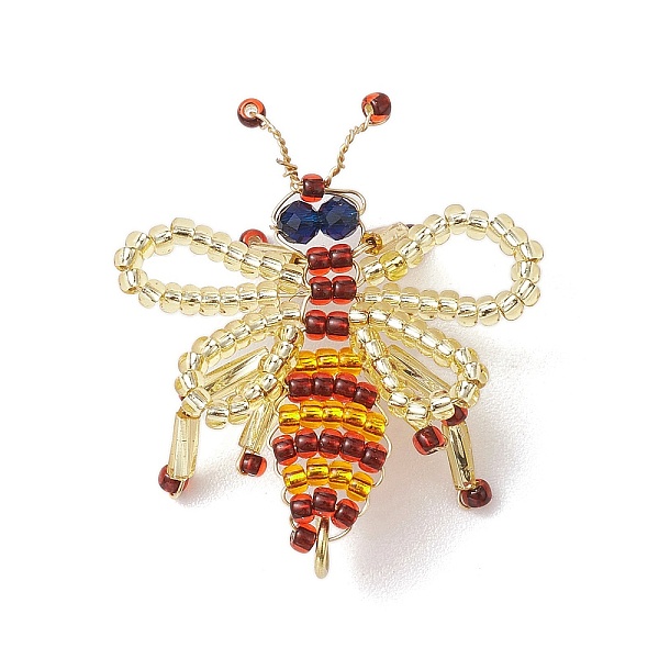PandaHall Handmade Glass Seed Beads Woven Pendants, with Jump Rings, Bee Charms, Gold, 35x32x3mm, Hole: 3mm Glass Bees Gold
PandaHall Handmade Glass Seed Beads Woven Pendants, with Jump Rings, Bee Charms, Gold, 35x32x3mm, Hole: 3mm Glass Bees Gold