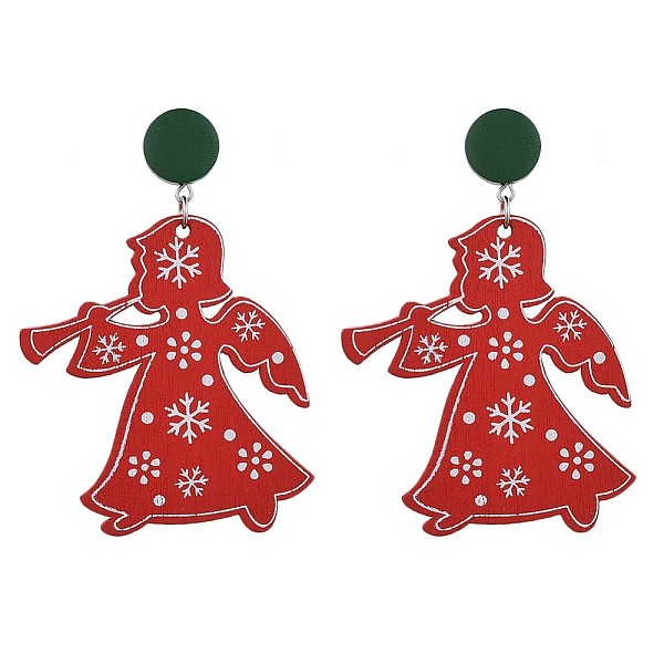 PandaHall Angel Dyed Poplar Wood Dangle Stud Earrings, with 304 Stainless Steel Stud Earring Findings and Plastic Ear Nuts, Christmas, Red...
PandaHall Angel Dyed Poplar Wood Dangle Stud Earrings, with 304 Stainless Steel Stud Earring Findings and Plastic Ear Nuts, Christmas, Red...