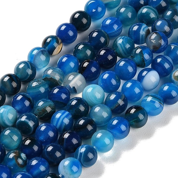 PandaHall Natural Striped Agate/Banded Agate Beads Strands, Dyed, Round, Dodger Blue, 6mm, Hole: 0.8mm, about 32pcs/strand, 7.60''(19.3cm)...
PandaHall Natural Striped Agate/Banded Agate Beads Strands, Dyed, Round, Dodger Blue, 6mm, Hole: 0.8mm, about 32pcs/strand, 7.60''(19.3cm)...