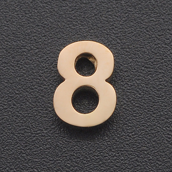 PandaHall 201 Stainless Steel Charms, for Simple Necklaces Making, Laser Cut, Number, Rose Gold, Num.8, 8x6x3mm, Hole: 1.6mm 201 Stainless...
PandaHall 201 Stainless Steel Charms, for Simple Necklaces Making, Laser Cut, Number, Rose Gold, Num.8, 8x6x3mm, Hole: 1.6mm 201 Stainless...