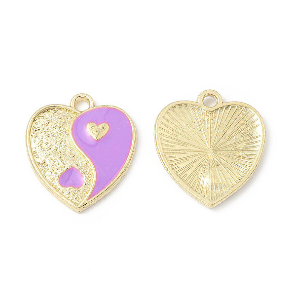 PandaHall Alloy Enamel Pendants, Heart with Yin Yang Charm, Golden, Medium Orchid, 17x15x1.6mm, Hole: 1.8mm Alloy+Enamel Heart
PandaHall Alloy Enamel Pendants, Heart with Yin Yang Charm, Golden, Medium Orchid, 17x15x1.6mm, Hole: 1.8mm Alloy+Enamel Heart