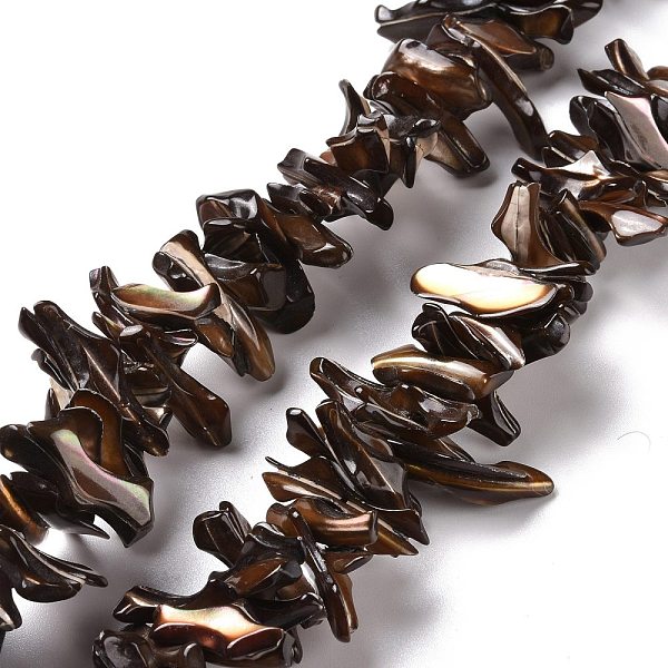 PandaHall Natural Trochid Shell Beads Strands, Chip, Coconut Brown, 2~11x22~25x5~8mm, Hole: 0.8mm, about 93~148pcs/strand, 14.57~15.94 inch...
PandaHall Natural Trochid Shell Beads Strands, Chip, Coconut Brown, 2~11x22~25x5~8mm, Hole: 0.8mm, about 93~148pcs/strand, 14.57~15.94 inch...