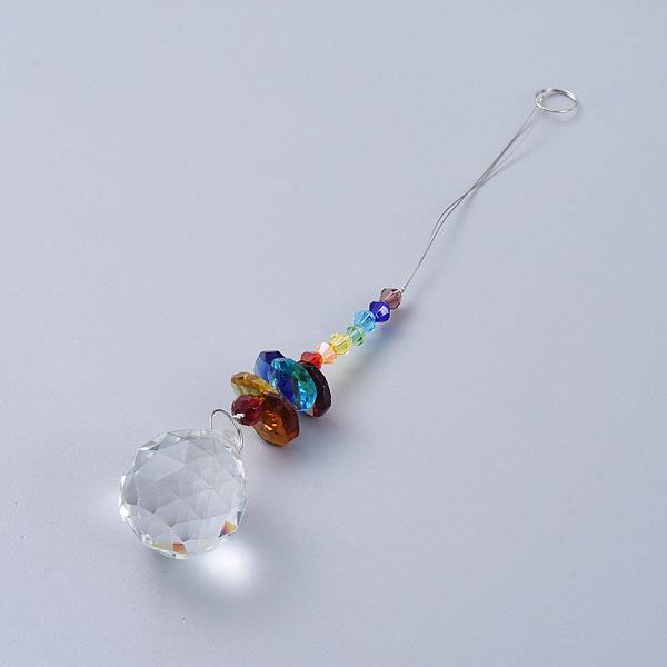 PandaHall Chandelier Suncatchers Prisms, Chakra Crystal Balls Hanging Pendant Ornament, for Home, Office, Garden Decoration, Colorful, 215mm...
PandaHall Chandelier Suncatchers Prisms, Chakra Crystal Balls Hanging Pendant Ornament, for Home, Office, Garden Decoration, Colorful, 215mm...