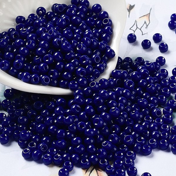 PandaHall Baking Paint Glass Seed Beads, Round, Midnight Blue, 4x3mm, Hole: 1.2mm, about 7650pcs/pound Glass
PandaHall Baking Paint Glass Seed Beads, Round, Midnight Blue, 4x3mm, Hole: 1.2mm, about 7650pcs/pound Glass