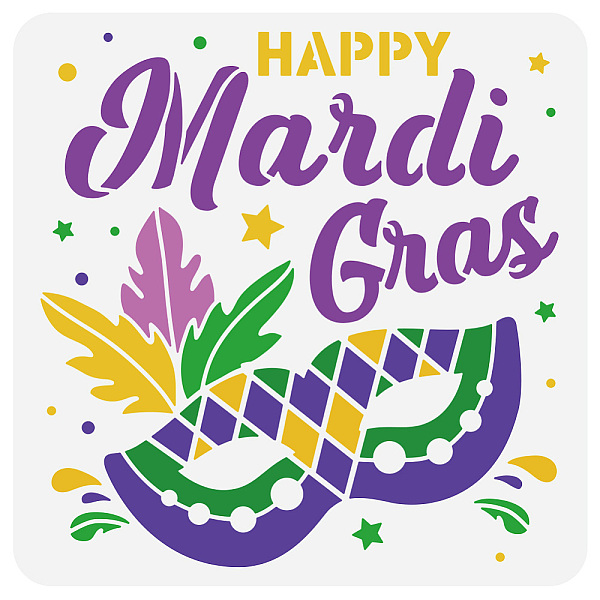 PandaHall FINGERINSPIRE Happy Mardi Gras Painting Stencil 11.8x11.8 inch Reusable Masquerade Decorative Drawing Template Plastic PET Words...
PandaHall FINGERINSPIRE Happy Mardi Gras Painting Stencil 11.8x11.8 inch Reusable Masquerade Decorative Drawing Template Plastic PET Words...
