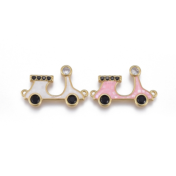 PandaHall Brass Micro Pave Cubic Zirconia Links, with Enamel & Natural Shell Slice, Long-Lasting Plated, Motorbike, Clear & Black, Golden..., Multicolor
PandaHall Brass Micro Pave Cubic Zirconia Links, with Enamel & Natural Shell Slice, Long-Lasting Plated, Motorbike, Clear & Black, Golden..., Multicolor