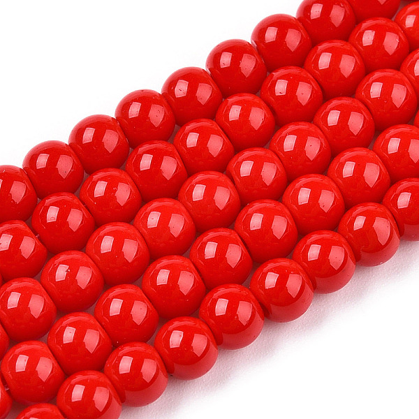 PandaHall Opaque Solid Color Glass Beads Strands, Round, Red, 4~4.5mm, Hole: 0.8mm, about 97~99pcs/strand, 14.76 inch~14.96 inch(37.5~38cm)...
PandaHall Opaque Solid Color Glass Beads Strands, Round, Red, 4~4.5mm, Hole: 0.8mm, about 97~99pcs/strand, 14.76 inch~14.96 inch(37.5~38cm)...