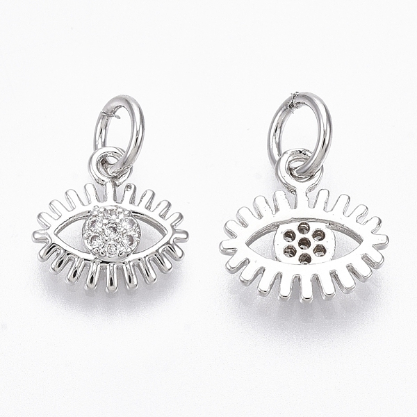 PandaHall Brass Micro Pave Cubic Zirconia Charms, with Jump Ring, Nickel Free, Eye, Clear, Real Platinum Plated, 9.5x9.5x2mm, Hole: 3mm...
PandaHall Brass Micro Pave Cubic Zirconia Charms, with Jump Ring, Nickel Free, Eye, Clear, Real Platinum Plated, 9.5x9.5x2mm, Hole: 3mm...