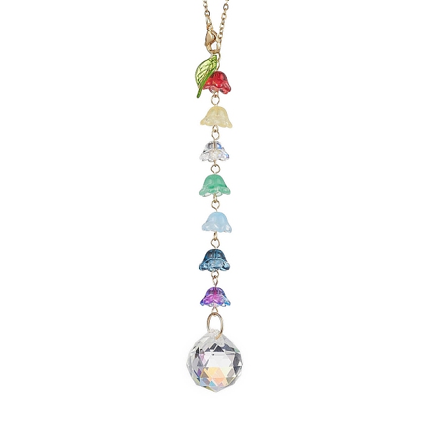 PandaHall Glass Lily of the Valley Pendant Decorations, Round Charm for Car Interiors Hanging Ornaments, Golden, 260mm Glass Flower
PandaHall Glass Lily of the Valley Pendant Decorations, Round Charm for Car Interiors Hanging Ornaments, Golden, 260mm Glass Flower