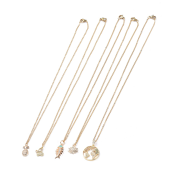 PandaHall Pendant Necklaces, with 304 Stainless Steel Cable Chains & Lobster Clasps, Brass Cubic Zirconia Charms and Box, Flat..., Clear
PandaHall Pendant Necklaces, with 304 Stainless Steel Cable Chains & Lobster Clasps, Brass Cubic Zirconia Charms and Box, Flat..., Clear