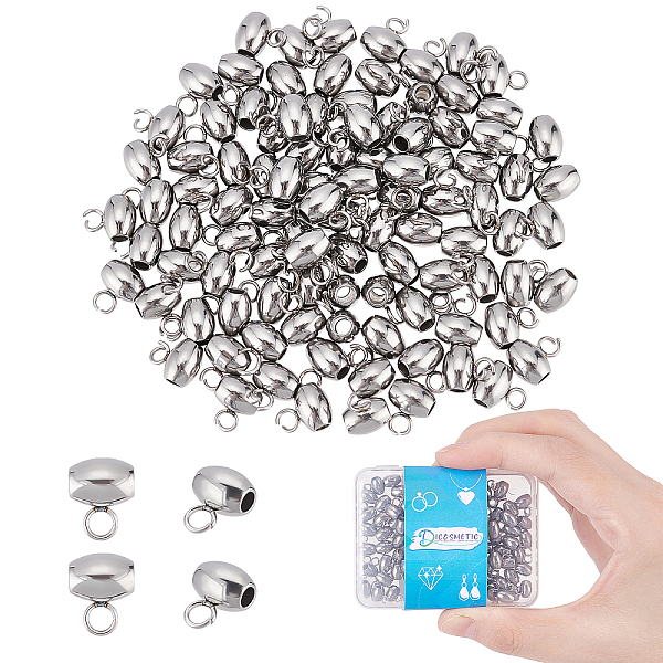 PandaHall DICOSMETIC 100Pcs Oval Bail Beads Large Hole Hanger Links Loose Spacer Bead European Style Bead Stainless Steel Pendant Links for...
PandaHall DICOSMETIC 100Pcs Oval Bail Beads Large Hole Hanger Links Loose Spacer Bead European Style Bead Stainless Steel Pendant Links for...