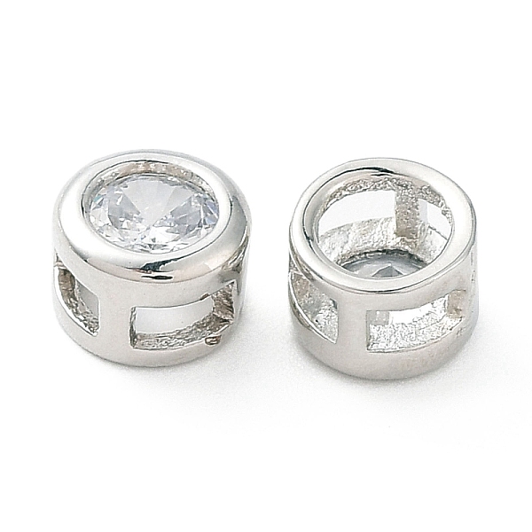 PandaHall Rack Plating Brass Micro Pave Clear Cubic Zirconia Slide Charms, Long-Lasting Plated, Flat Round, Platinum, 6x4mm, Hole: 3x1.5mm...
PandaHall Rack Plating Brass Micro Pave Clear Cubic Zirconia Slide Charms, Long-Lasting Plated, Flat Round, Platinum, 6x4mm, Hole: 3x1.5mm...