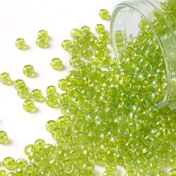 PandaHall TOHO Round Seed Beads, Japanese Seed Beads, (164) Transparent AB Lime Green, 8/0, 3mm, Hole: 1mm, about 222pcs/10g Glass Green
PandaHall TOHO Round Seed Beads, Japanese Seed Beads, (164) Transparent AB Lime Green, 8/0, 3mm, Hole: 1mm, about 222pcs/10g Glass Green