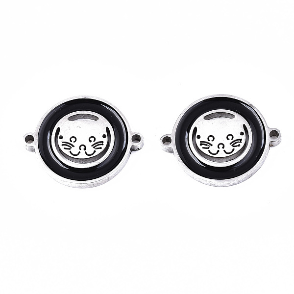PandaHall 304 Stainless Steel Enamel Links Connectors, Laser Cut, Flat Round with Cat, Black, Stainless Steel Color, 14.5x18.5x2mm, Hole...
PandaHall 304 Stainless Steel Enamel Links Connectors, Laser Cut, Flat Round with Cat, Black, Stainless Steel Color, 14.5x18.5x2mm, Hole...