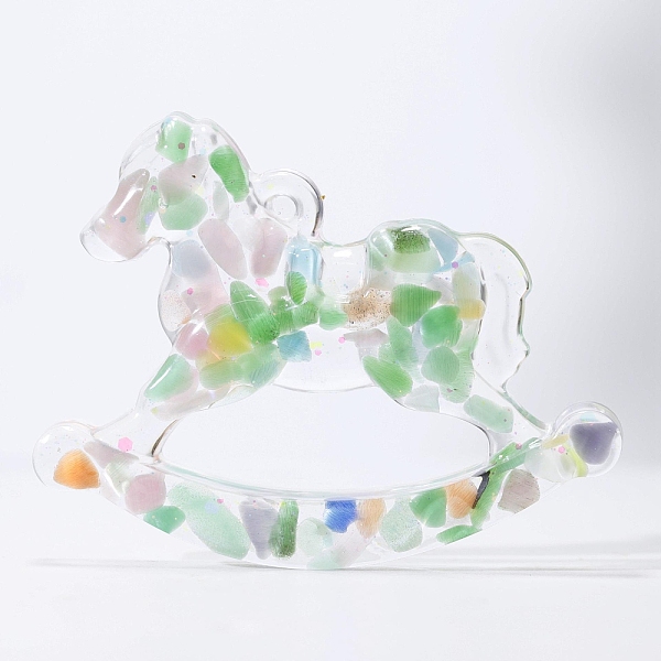 PandaHall Resin Craft Display Decorations, with Cat Eye Glass Chip, Rocking Horse Figurine, for Home Feng Shui Ornament, 90x65x10mm Cat Eye...
PandaHall Resin Craft Display Decorations, with Cat Eye Glass Chip, Rocking Horse Figurine, for Home Feng Shui Ornament, 90x65x10mm Cat Eye...