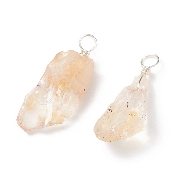 PandaHall Rough Raw Natural Citrine Pendants, with Silver Tone Copper Wire Wrapped, Nuggets Charm, 18~33x7~20x5~9mm, Hole: 3.5~4mm Citrine...
PandaHall Rough Raw Natural Citrine Pendants, with Silver Tone Copper Wire Wrapped, Nuggets Charm, 18~33x7~20x5~9mm, Hole: 3.5~4mm Citrine...