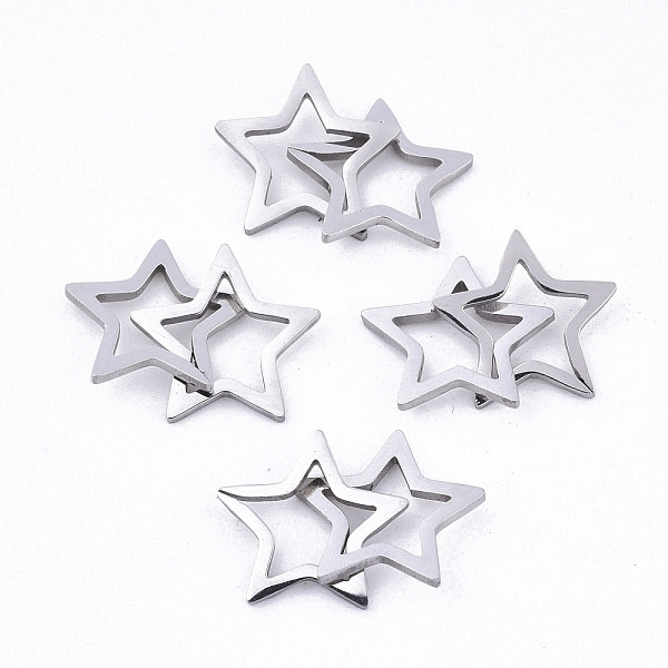 PandaHall 201 Stainless Steel Linking Rings, Quick Link Connectors, Laser Cut, Star, Stainless Steel Color, 11x12x1mm, Inner Diameter...
PandaHall 201 Stainless Steel Linking Rings, Quick Link Connectors, Laser Cut, Star, Stainless Steel Color, 11x12x1mm, Inner Diameter...