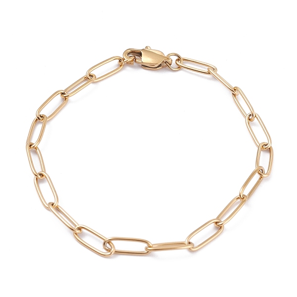 PandaHall Vacuum Plating 304 Stainless Steel Paperclip Chain Bracelets, with Lobster Claw Clasps, Golden, 7-3/4 inch(19.6cm) 304 Stainless...
PandaHall Vacuum Plating 304 Stainless Steel Paperclip Chain Bracelets, with Lobster Claw Clasps, Golden, 7-3/4 inch(19.6cm) 304 Stainless...
