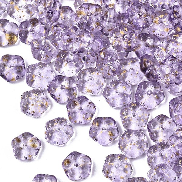 PandaHall Spray Painted Glass Beads, with Gold Foil, Flower, Thistle, 6x3mm, Hole: 0.9mm Glass Flower Purple
PandaHall Spray Painted Glass Beads, with Gold Foil, Flower, Thistle, 6x3mm, Hole: 0.9mm Glass Flower Purple