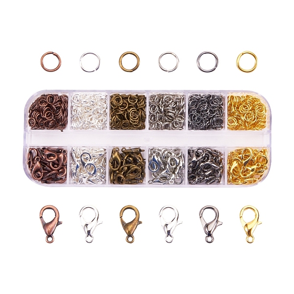 PandaHall Alloy Lobster Claw Clasps and Iron Jump Rings, Mixed Color, 12x7x3mm, Hole: 1mm, 5x0.6mm, clasp: about 20pcs/compartment, ring...
PandaHall Alloy Lobster Claw Clasps and Iron Jump Rings, Mixed Color, 12x7x3mm, Hole: 1mm, 5x0.6mm, clasp: about 20pcs/compartment, ring...