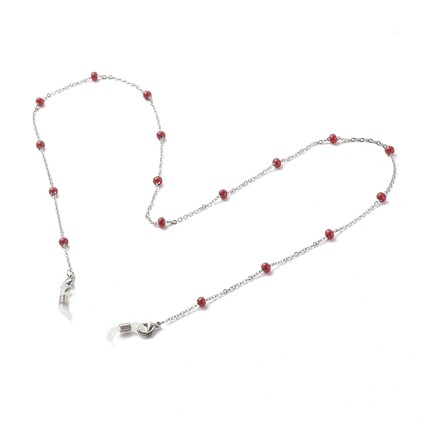 PandaHall 304 Stainless Steel Cable Chain Necklaces, with Enamel Beads, EyeGlass Chains, Stainless Steel Color, Indian Red, 27.95 inch(71cm)...
PandaHall 304 Stainless Steel Cable Chain Necklaces, with Enamel Beads, EyeGlass Chains, Stainless Steel Color, Indian Red, 27.95 inch(71cm)...