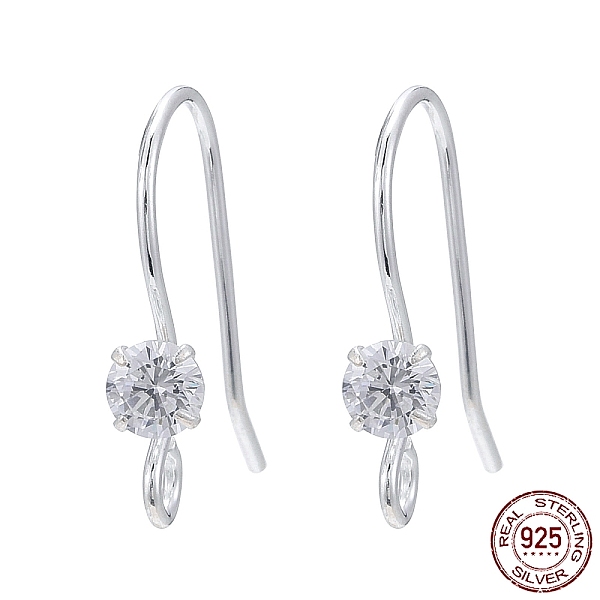 PandaHall 925 Sterling Silver Earring Hooks, with Rhinestone, Silver, 13x16mm, Hole: 1.5mm, Pin: 0.5mm Sterling Silver
PandaHall 925 Sterling Silver Earring Hooks, with Rhinestone, Silver, 13x16mm, Hole: 1.5mm, Pin: 0.5mm Sterling Silver