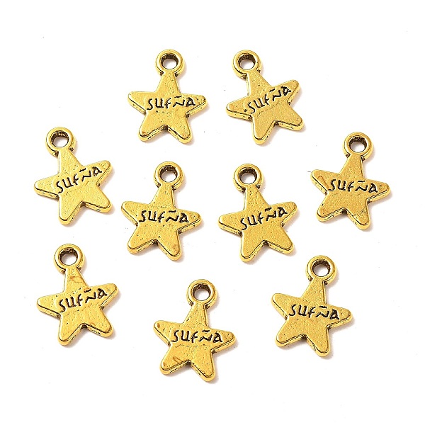 PandaHall Tibetan Style Alloy Charms, Star, Christmas, Antique Golden, Lead Free & Cadmium Free, 15x12x2mm, Hole: 2mm Alloy Star
PandaHall Tibetan Style Alloy Charms, Star, Christmas, Antique Golden, Lead Free & Cadmium Free, 15x12x2mm, Hole: 2mm Alloy Star
