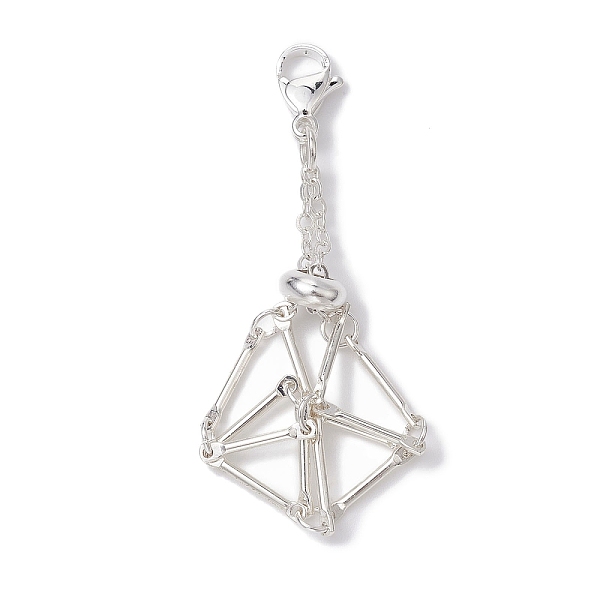 PandaHall Brass Macrame Pouch Empty Stone Holder Pendant Decoration, with 304 Stainless Steel Clasps, Silver, 55mm Brass Others
PandaHall Brass Macrame Pouch Empty Stone Holder Pendant Decoration, with 304 Stainless Steel Clasps, Silver, 55mm Brass Others
