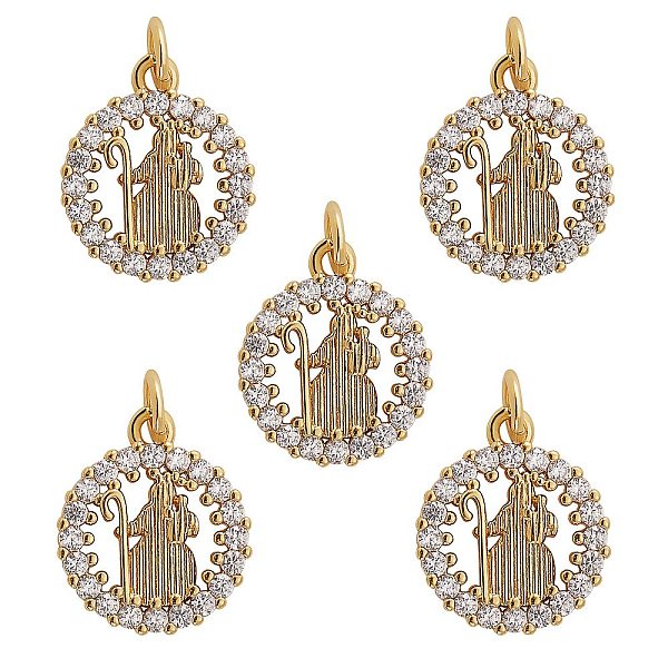 PandaHall 5Pcs Brass Micro Pave Clear Cubic Zirconia Pendants, with Jump Rings, Nickel Free, Ring with Human, Real 16K Gold Plated...
PandaHall 5Pcs Brass Micro Pave Clear Cubic Zirconia Pendants, with Jump Rings, Nickel Free, Ring with Human, Real 16K Gold Plated...
