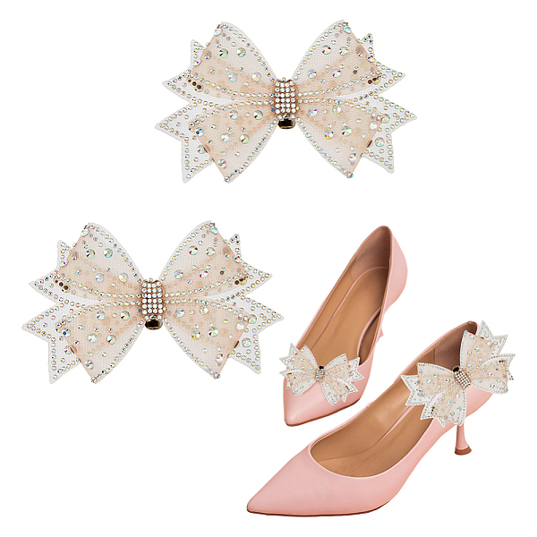 PandaHall SUPERFINDINGS 2Pcs Bowknot Shoe Decoration, with Glass Rhinestone & Alloy Clip, PeachPuff, 69x111x9.5mm Polyester Bowknot Brown
PandaHall SUPERFINDINGS 2Pcs Bowknot Shoe Decoration, with Glass Rhinestone & Alloy Clip, PeachPuff, 69x111x9.5mm Polyester Bowknot Brown