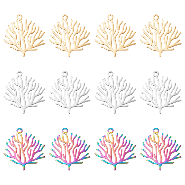PandaHall DICOSMETIC 12Pcs 3 Colors Stainless Steel Pendants Cut Coral Pendant Rainbow and Golden Hollow Frame Dangle Charms for Necklace...
PandaHall DICOSMETIC 12Pcs 3 Colors Stainless Steel Pendants Cut Coral Pendant Rainbow and Golden Hollow Frame Dangle Charms for Necklace...