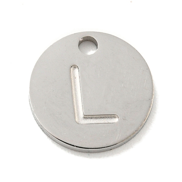 PandaHall 304 Stainless Steel Pendants, Laser Cut, Flat Round with Letter Charm, Stainless Steel Color, Letter L, 10x1mm, Hole: 1.4mm 304...
PandaHall 304 Stainless Steel Pendants, Laser Cut, Flat Round with Letter Charm, Stainless Steel Color, Letter L, 10x1mm, Hole: 1.4mm 304...