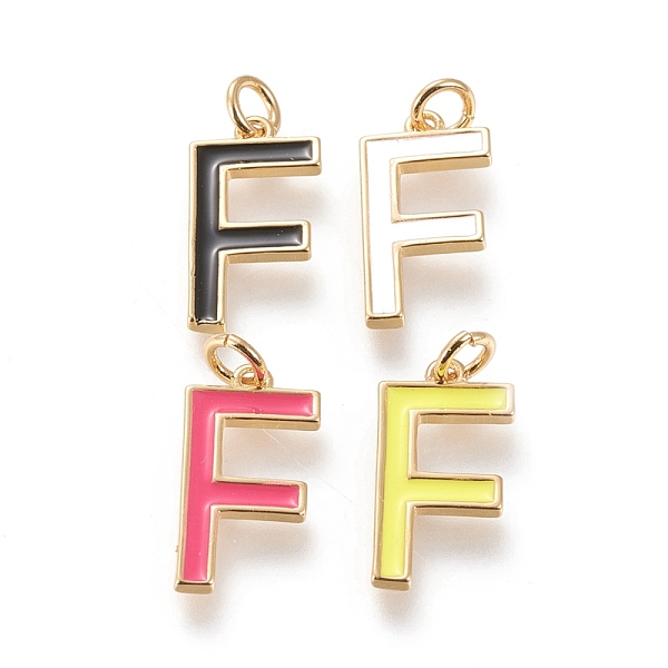 PandaHall Brass Enamel Pendants, with Jump Ring, Long-Lasting Plated, Real 18K Gold Plated, Letter.F, Mixed Color, Letter.F, F: 18x9.5x1.8mm..., Multicolor
PandaHall Brass Enamel Pendants, with Jump Ring, Long-Lasting Plated, Real 18K Gold Plated, Letter.F, Mixed Color, Letter.F, F: 18x9.5x1.8mm..., Multicolor