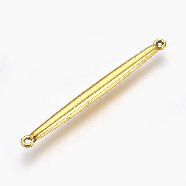 PandaHall Tibetan Style Links connectors, Lead Free, Bar, Antique Golden, 3x40x3mm, Hole: 1mm Alloy Others
PandaHall Tibetan Style Links connectors, Lead Free, Bar, Antique Golden, 3x40x3mm, Hole: 1mm Alloy Others