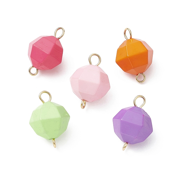 PandaHall Opaque Acrylic Connector Charms, Faceted Round Links, with Golden Plated 304 Stainless Steel Double Loops, Mixed Color..., Multicolor
PandaHall Opaque Acrylic Connector Charms, Faceted Round Links, with Golden Plated 304 Stainless Steel Double Loops, Mixed Color..., Multicolor