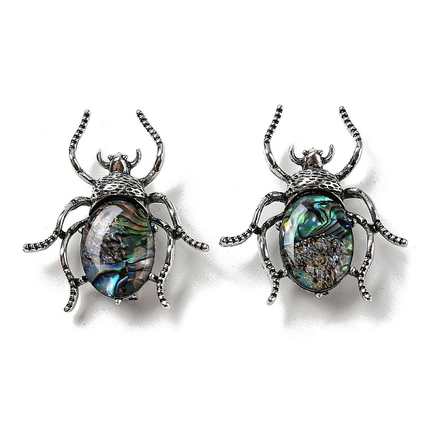 PandaHall Dual-use Items Alloy Spider Brooch, with Natural Paua Shell, Antique Silver, Dark Green, 42x38x9.5mm, Hole: 4.5X4mm Alloy Spider
PandaHall Dual-use Items Alloy Spider Brooch, with Natural Paua Shell, Antique Silver, Dark Green, 42x38x9.5mm, Hole: 4.5X4mm Alloy Spider