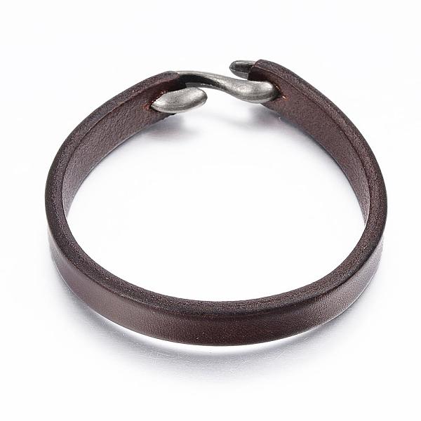 PandaHall Cowhide Leather Bracelets, with Alloy S-Hook Clasps, Antique Silver, Coffee, 7-7/8 inch(200mm), 10mm Leather Brown
PandaHall Cowhide Leather Bracelets, with Alloy S-Hook Clasps, Antique Silver, Coffee, 7-7/8 inch(200mm), 10mm Leather Brown