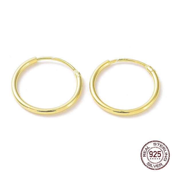 PandaHall 925 Sterling Silver Huggie Hoop Earrings, with S925 Stamp, Real 18K Gold Plated, 13.5x1x14mm Sterling Silver Round
PandaHall 925 Sterling Silver Huggie Hoop Earrings, with S925 Stamp, Real 18K Gold Plated, 13.5x1x14mm Sterling Silver Round