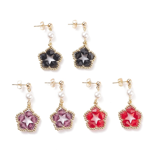 PandaHall 3Pairs 3 Colors Pentagon and Shell Pearl Dangle Stud Earrings, Wire Wrapped Long Drop Earrings for Women, Mixed Color, 41mm, Pin..., Multicolor
PandaHall 3Pairs 3 Colors Pentagon and Shell Pearl Dangle Stud Earrings, Wire Wrapped Long Drop Earrings for Women, Mixed Color, 41mm, Pin..., Multicolor