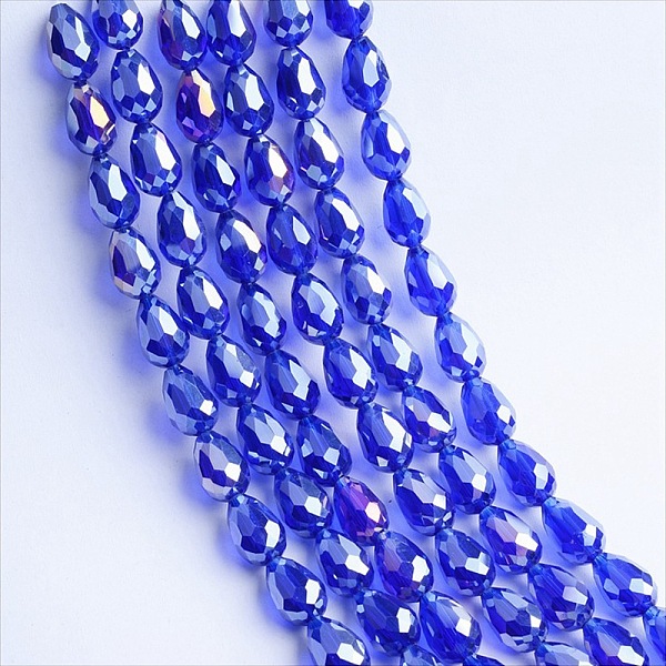 PandaHall Electroplate Transparent Glass Beads Strands, AB Color Plated, Faceted, Teardrop, Blue, 6x4mm Glass Teardrop Blue
PandaHall Electroplate Transparent Glass Beads Strands, AB Color Plated, Faceted, Teardrop, Blue, 6x4mm Glass Teardrop Blue