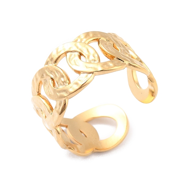 PandaHall Ion Plating(IP) 304 Stainless Steel Curb Chain Cuff Ring, Wide Open Ring for Women, Golden, Inner Diameter: 17.3mm 304 Stainless...
PandaHall Ion Plating(IP) 304 Stainless Steel Curb Chain Cuff Ring, Wide Open Ring for Women, Golden, Inner Diameter: 17.3mm 304 Stainless...