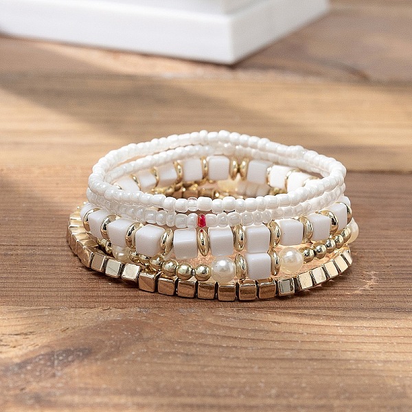 PandaHall Bohemian Vacation Style Glass Beaded Stackable Stretch Bracelets Set for Women Glass
PandaHall Bohemian Vacation Style Glass Beaded Stackable Stretch Bracelets Set for Women Glass