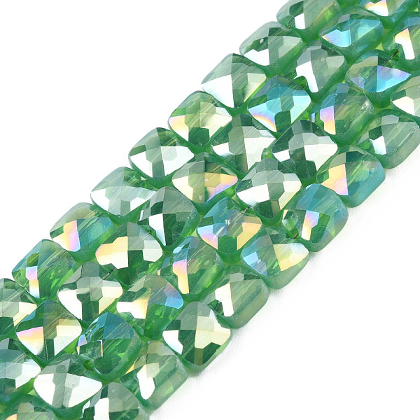 PandaHall Electroplate Opaque Solid Color Glass Beads Strands, AB Color Plated, Faceted, Square, Sea Green, 6.5x6.5x4.5mm, Hole: 1.2mm...
PandaHall Electroplate Opaque Solid Color Glass Beads Strands, AB Color Plated, Faceted, Square, Sea Green, 6.5x6.5x4.5mm, Hole: 1.2mm...